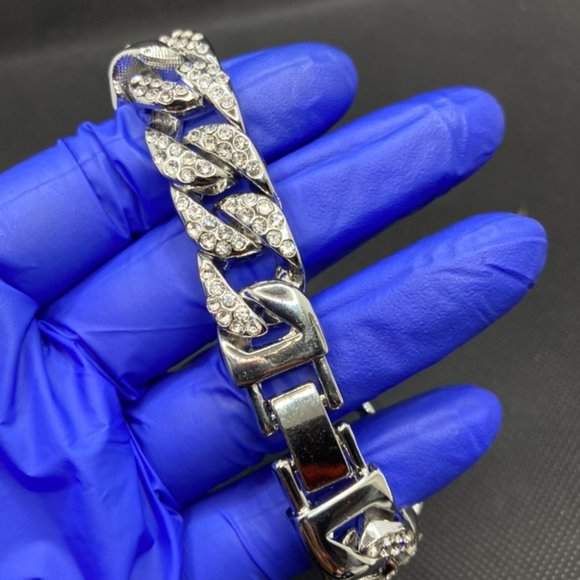 18k Gold Iced Out Bracelet - Picture 8 of 12